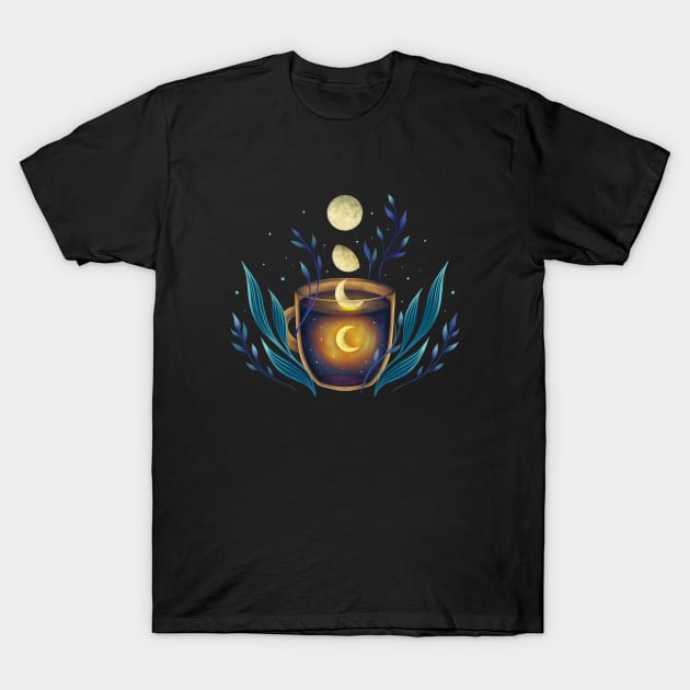 A Cup of Moonshine T-Shirt by Episodic Drawing